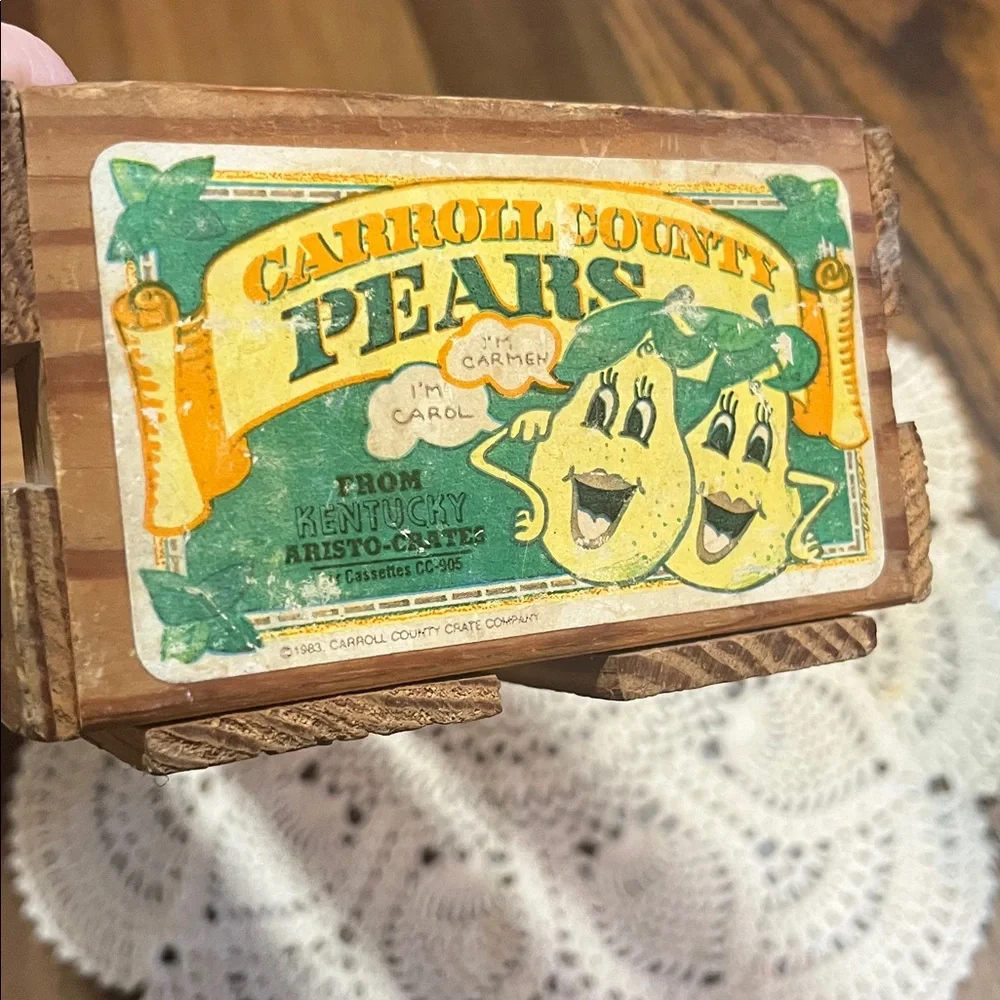 Vintage Wooden Pear Crate from Kentucky 11.5”-5”